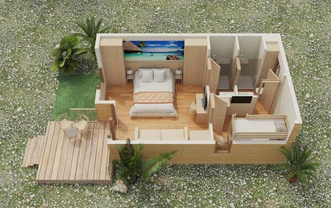«polynesian supreme skyline view» с двумя спальнями Magic Natura Animal, Waterpark Resort Бенидорме